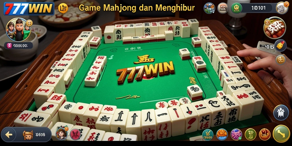 Tampilan menarik dari gameplay Mahjong di 777WIN