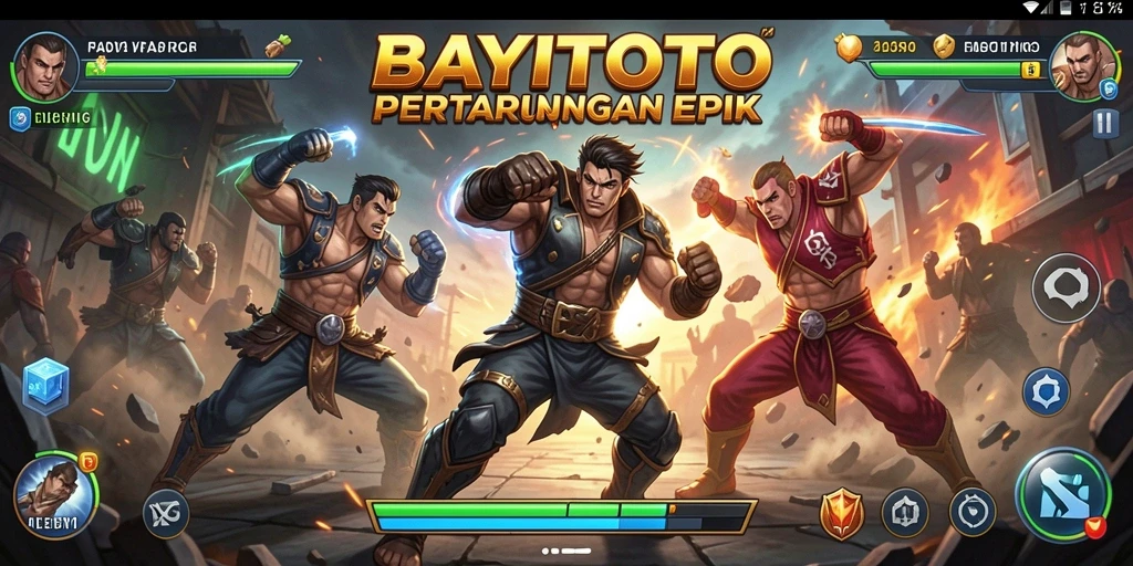 Tangkapan layar gameplay mengesankan dari BAYITOTO yang menunjukkan pertarungan intens.