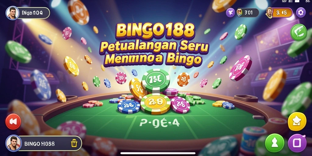 Tampilan utama gameplay BINGO188 yang seru dan penuh warna.