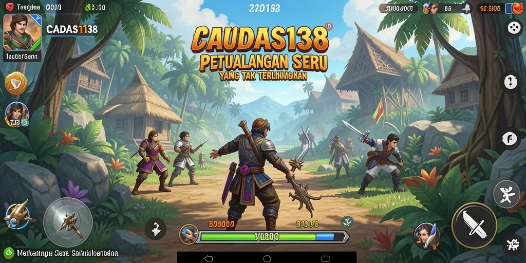 Tangkapan layar utama CADAS138 menampilkan aksi seru dalam dunia petualangan yang menantang.