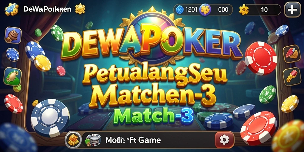 Screenshot gameplay DEWAPOKER yang menampilkan aksi seru dalam Match-3.