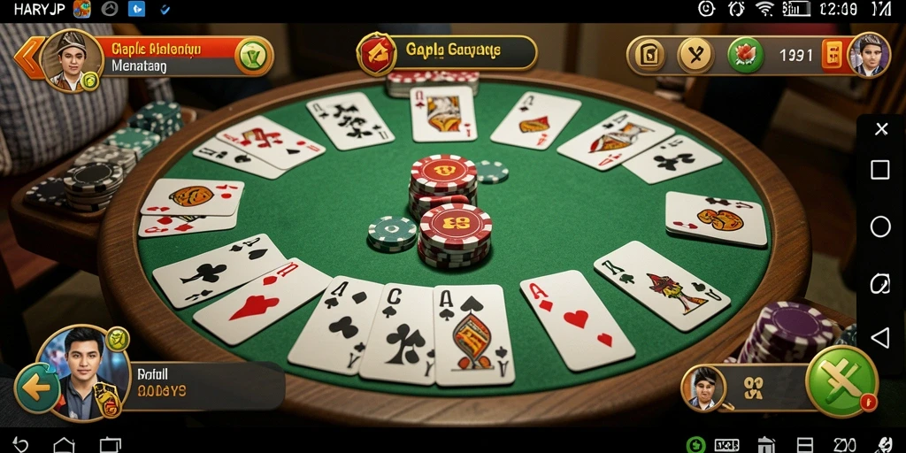Tampilan menarik dari gameplay HARAPJP saat bermain Gaple.