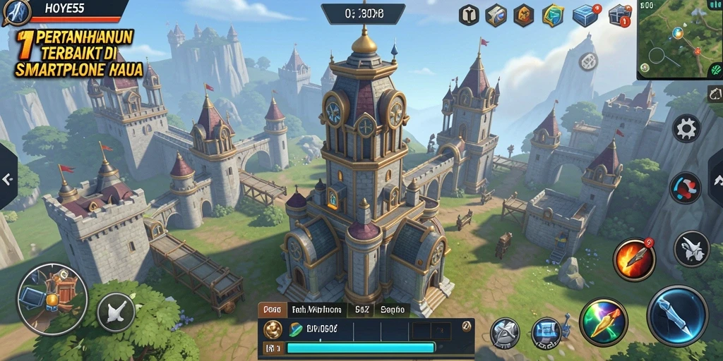 Tampilan mendebarkan dari gameplay Tower Defense di HOYE55.