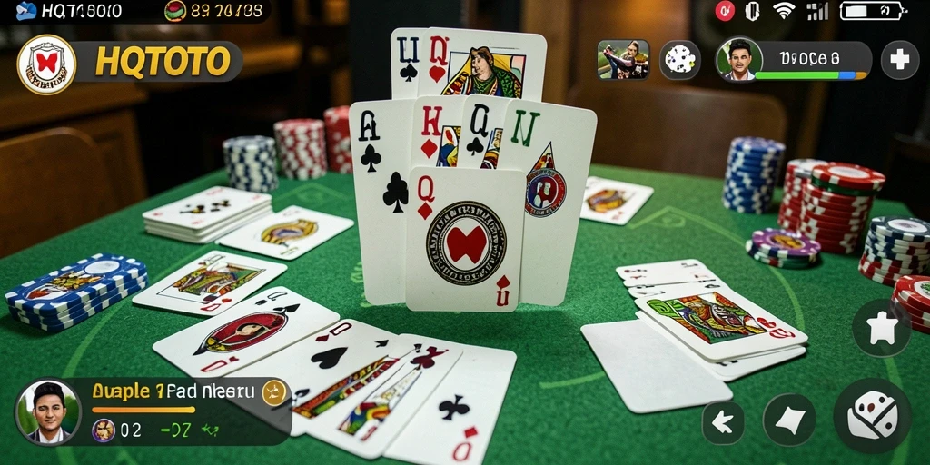 Screenshot HQTOTO menampilkan gameplay Gaple yang mengasyikkan.