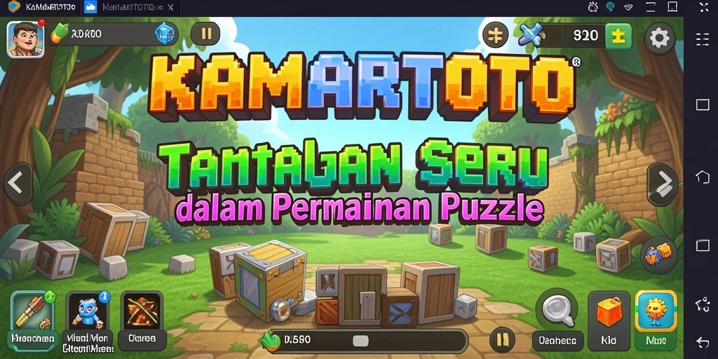 Screenshot KAMARTOTO menunjukkan gameplay seru dengan berbagai tingkat kesulitan puzzle.