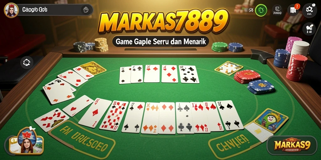 Tampilan gameplay Gaple yang seru di MARKAS789